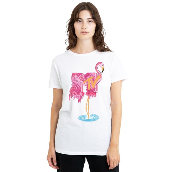 MTV Unisex Adult Flamingo T-Shirt
