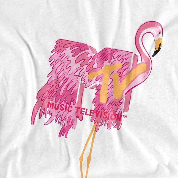 MTV Unisex Adult Flamingo T-Shirt