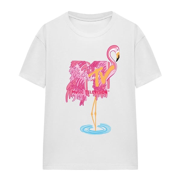 MTV Unisex Adult Flamingo T-Shirt