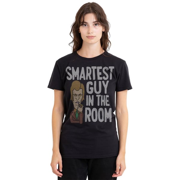 Beavis & Butthead Unisex Adult Smartest Guy In The Room T-Shirt