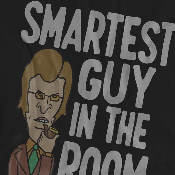 Beavis & Butthead Unisex Adult Smartest Guy In The Room T-Shirt