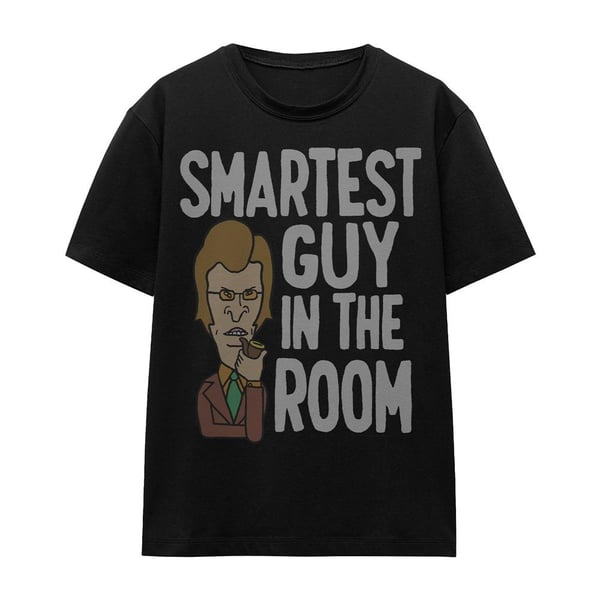 Beavis & Butthead Unisex Adult Smartest Guy In The Room T-Shirt