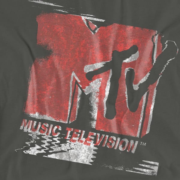 MTV Unisex Adult Washed Out Logo T-Shirt