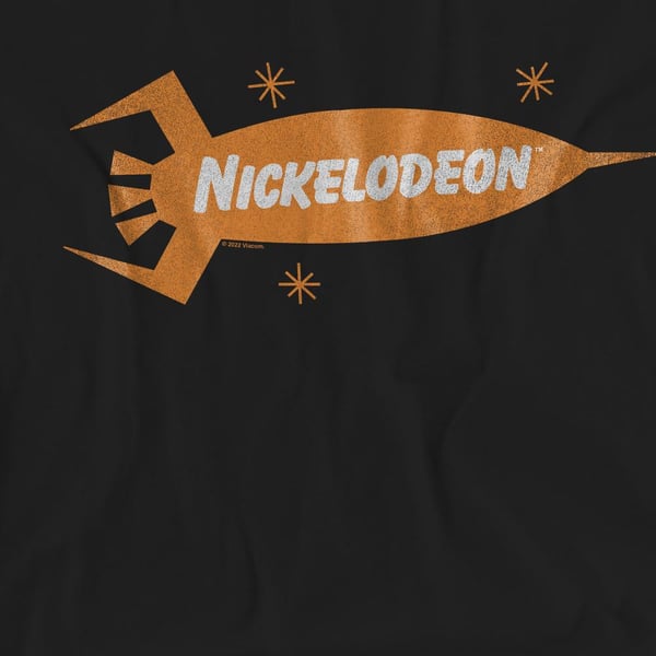 Nickelodeon Unisex Adult Retro Rocket Logo T-Shirt