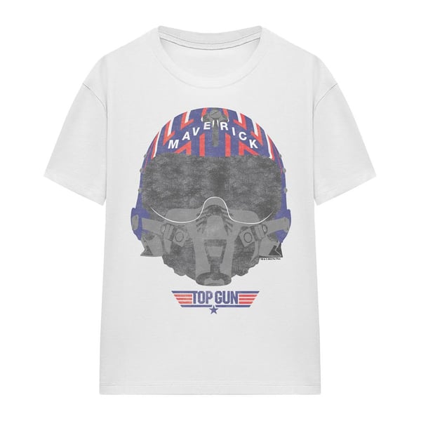 Top Gun Unisex T-shirt med hjelm til voksne