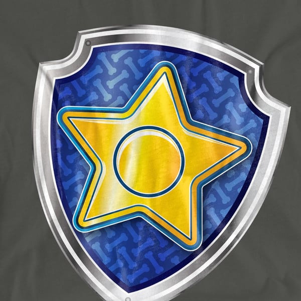 Paw Patrol Unisex Adult Chase Badge T-Shirt