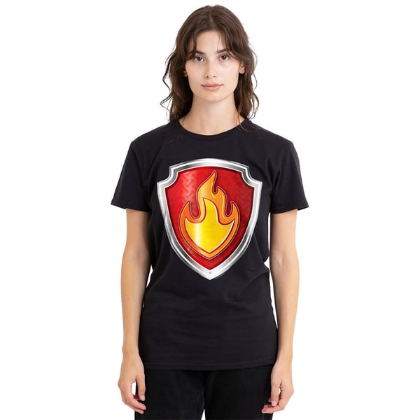 Paw Patrol Unisex Adult Marshall Badge T-Shirt