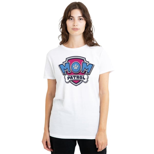 Paw Patrol Unisex Adult Mom Patrol Badge Mothers Day T-Shirt