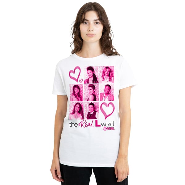 The Real L Word Unisex Adult Hearts T-Shirt