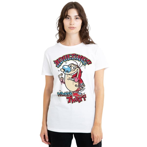 Ren & Stimpy Unisex Adult Adulting Whats That? T-Shirt