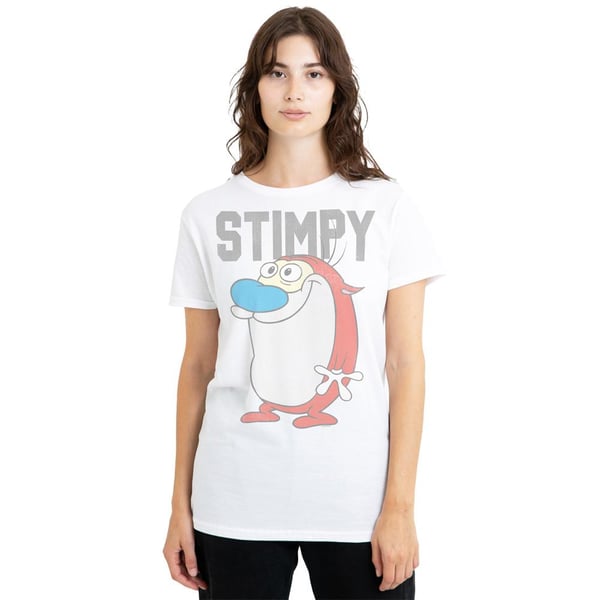 Ren & Stimpy Unisex Adult Collegiate T-Shirt