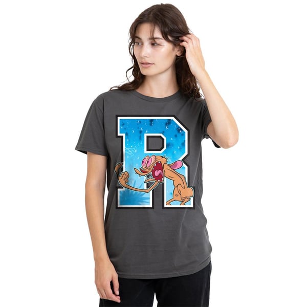 Ren & Stimpy Unisex Adult R Is For Ren T-Shirt