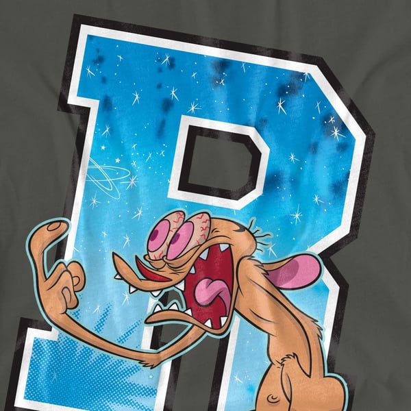 Ren & Stimpy Unisex Adult R Is For Ren T-Shirt