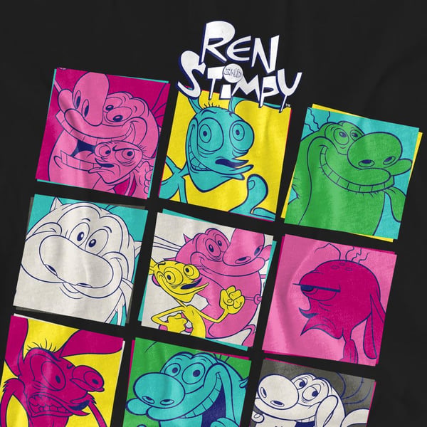 Ren & Stimpy Unisex Adult Warhol 2 T-Shirt