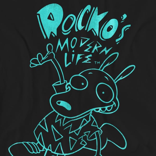 Rocko´s Modern Life Unisex Adult Neon T-Shirt