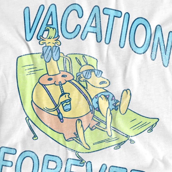 Rocko´s Modern Life Unisex Adult Vacation Forever T-Shirt