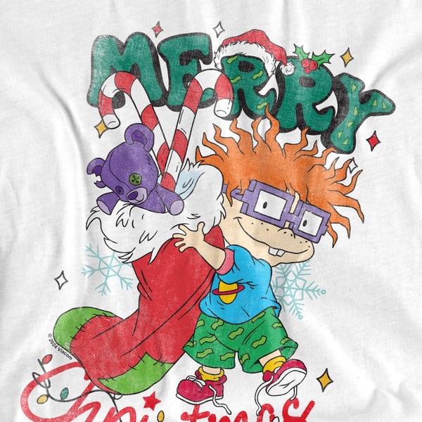 Rugrats Unisex Adult Chucky Christmas Stocking T-Shirt