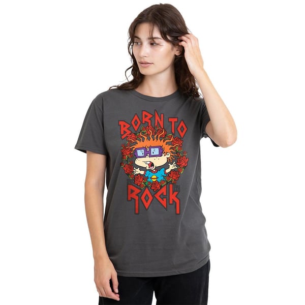Rugrats Unisex Adult Chucky Was Born To Rock T-Shirt