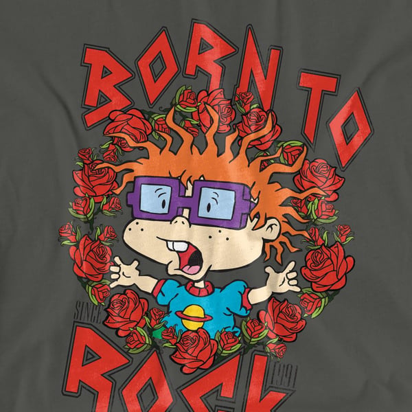 Rugrats Unisex Adult Chucky Was Born To Rock T-Shirt