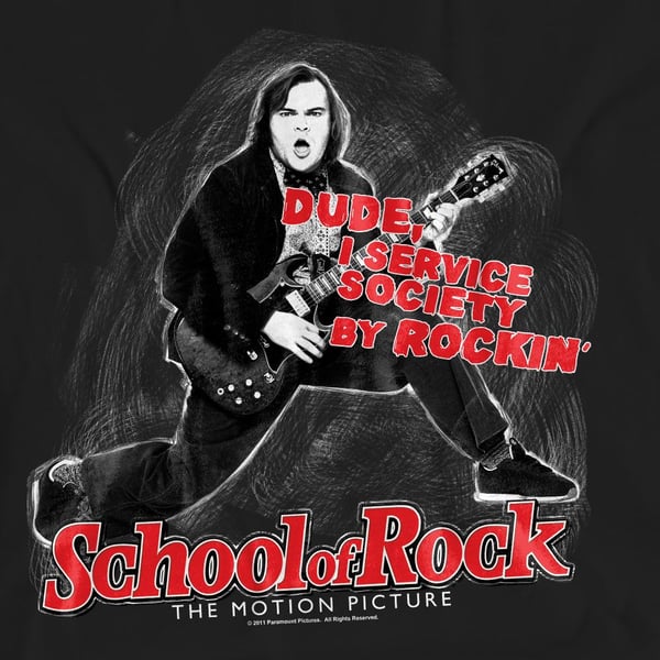 School of Rock Unisex Adult Rockin T-Shirt