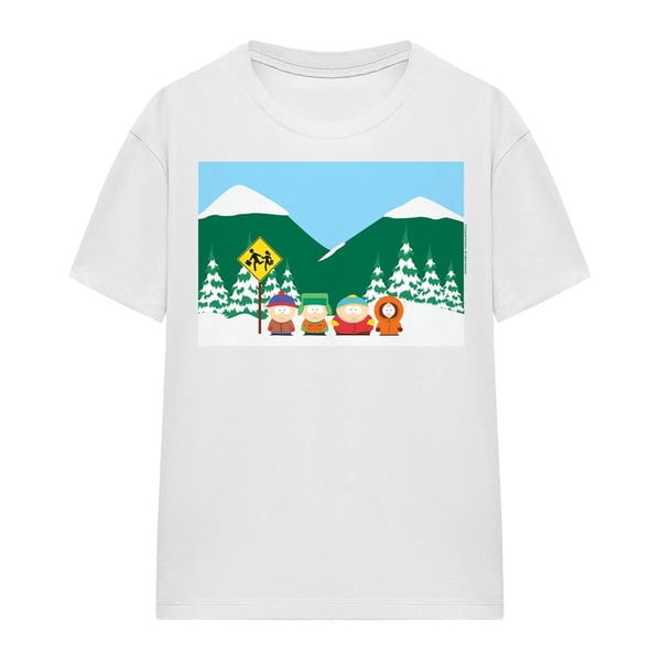 South Park Unisex Adult Bus Stop T-Shirt