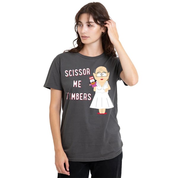 South Park Unisex Adult Scissor Me Timbers T-Shirt