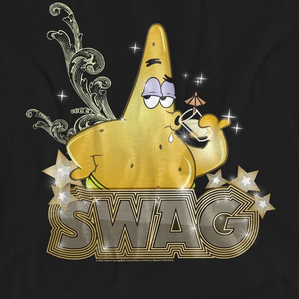 SpongeBob SquarePants Unisex Adult Patrick Has Swag T-Shirt