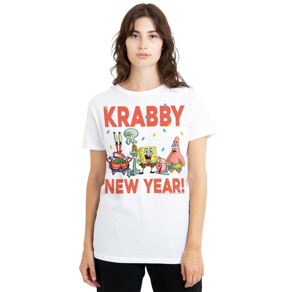 SpongeBob SquarePants Unisex Adult Krabby New Year T-Shirt