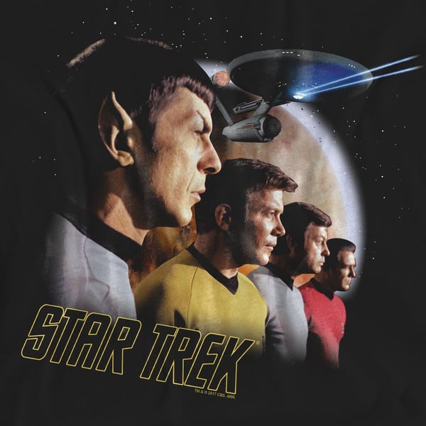 Star Trek Unisex Adult Forward to Adventure T-Shirt