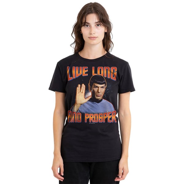 Star Trek Unisex Adult Original Live Long and Prosper T-Shirt