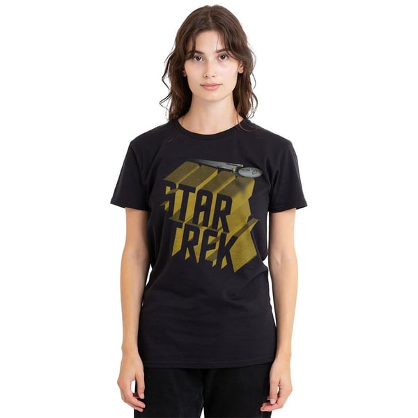 Star Trek Unisex Adult 3D Logo T-Shirt