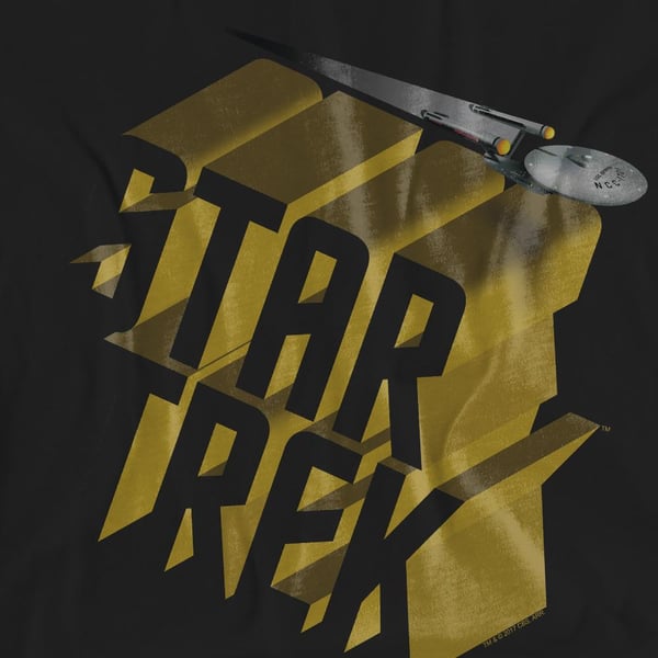 Star Trek Unisex Adult 3D Logo T-Shirt