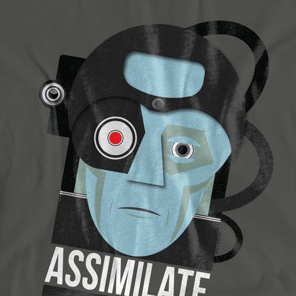 Star Trek Unisex Adult Assimilate or Die T-Shirt