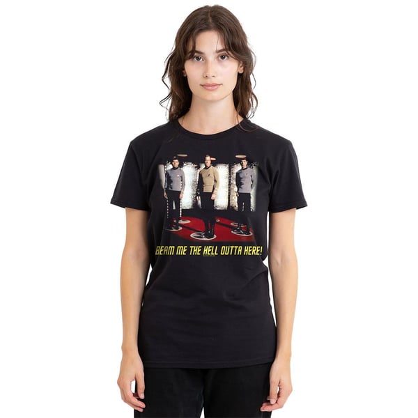 Star Trek Unisex Adult Beam Me Out T-Shirt