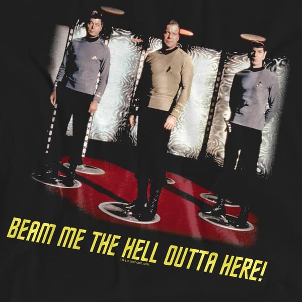 Star Trek Unisex Adult Beam Me Out T-Shirt