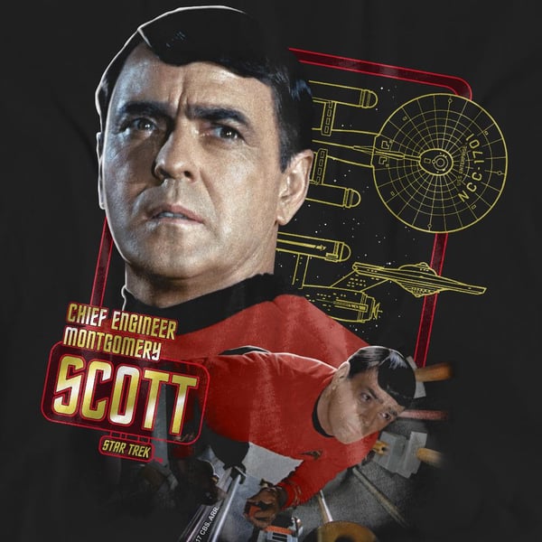 Star Trek Unisex Adult Chief Engineer Scott T-Shirt