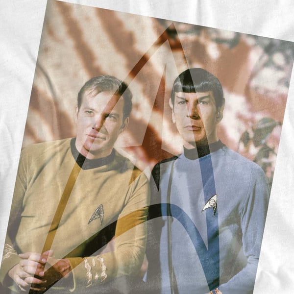Star Trek Unisex Adult Classic Duo T-Shirt