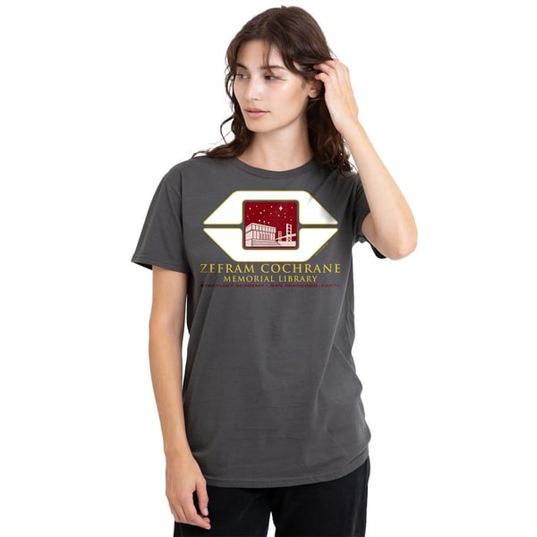Star Trek Unisex Adult Cochrane Library T-Shirt