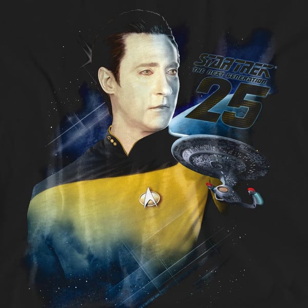 Star Trek Unisex Adult 25th Data T-Shirt