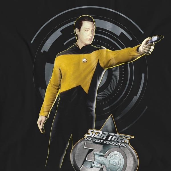 Star Trek Unisex Aikuisten 30 Data T-paita