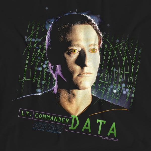 Star Trek Unisex Adult Data T-Shirt