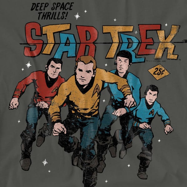 Star Trek Unisex Adult Deep Space Thrills T-Shirt