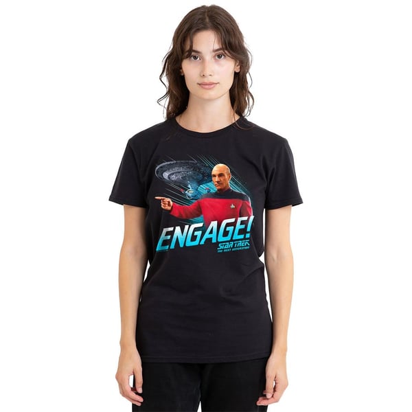 Star Trek Unisex Adult Engage T-Shirt