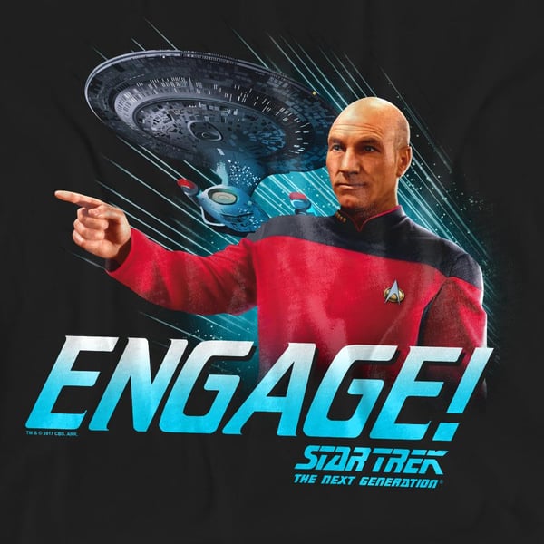 Star Trek Unisex Adult Engage T-Shirt