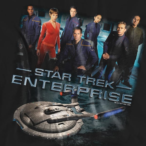 Star Trek Unisex Adult Enterprise Crew T-Shirt