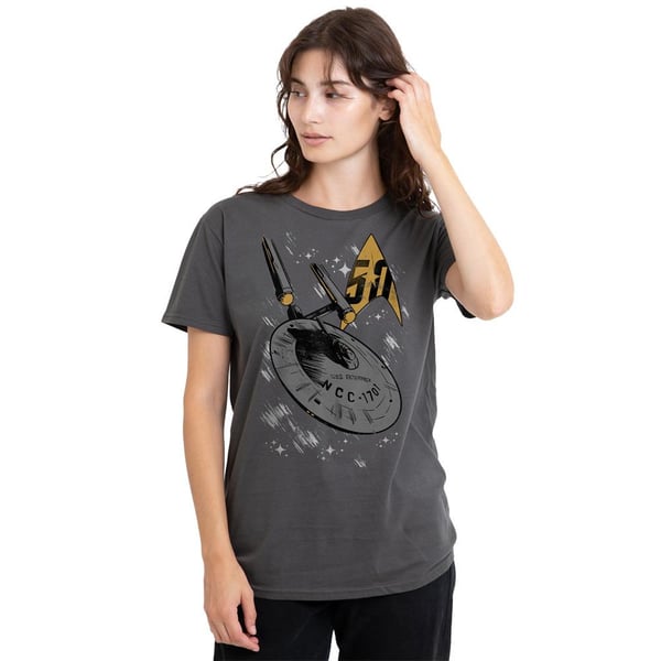 Star Trek Unisex Adult Enterprise Dash T-Shirt