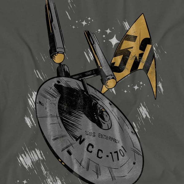 Star Trek Unisex Adult Enterprise Dash T-Shirt