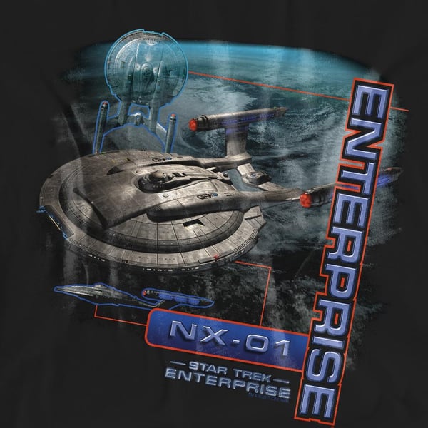 Star Trek Unisex Adult Enterprise NX 01 T-Shirt