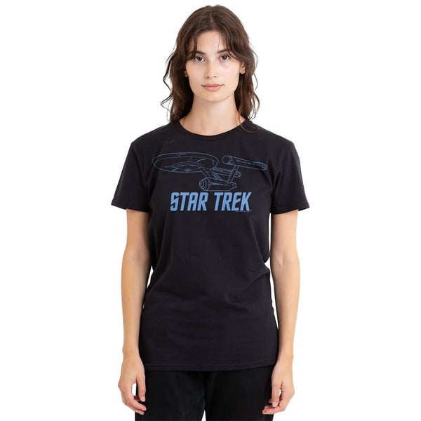 Star Trek Unisex Adult Enterprise Outline T-Shirt