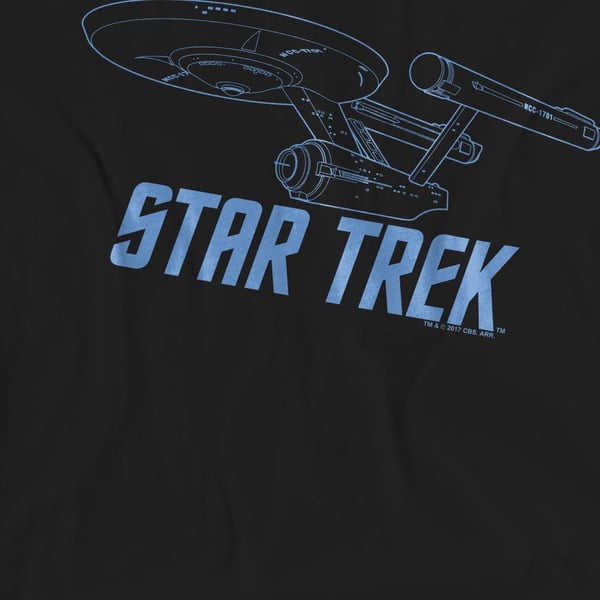 Star Trek Unisex Adult Enterprise Outline T-Shirt